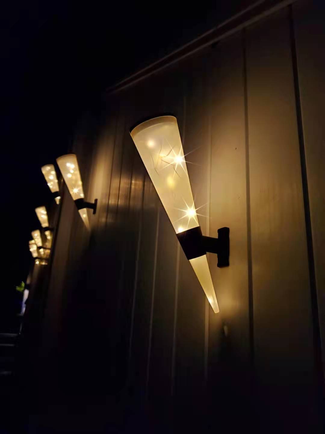 Colorful Solar Wall Light – Warm & Color Modes