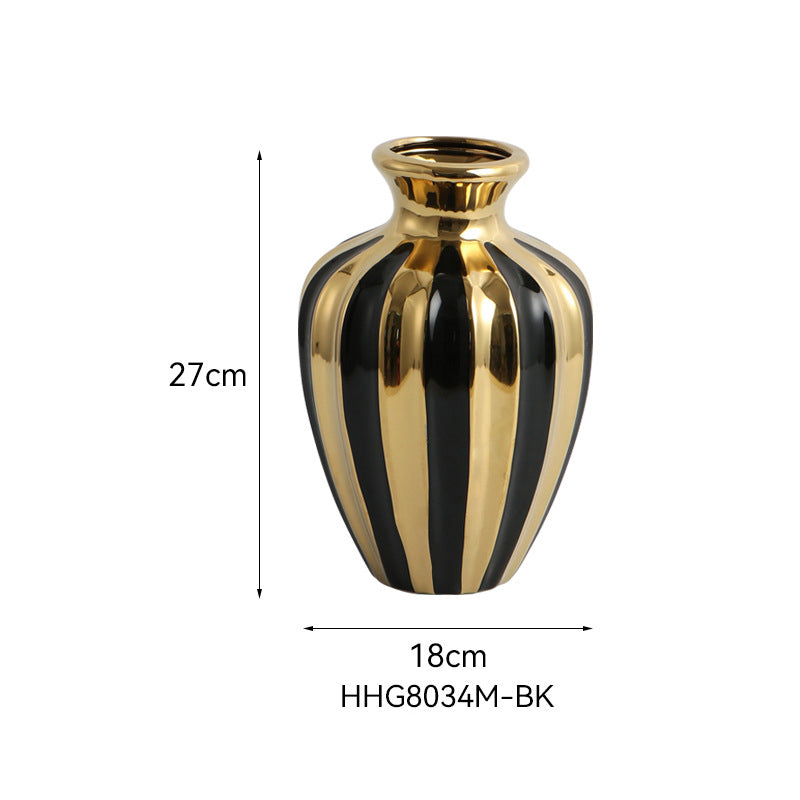 Luxury Ceramic Jar Vase – European Style Home Décor