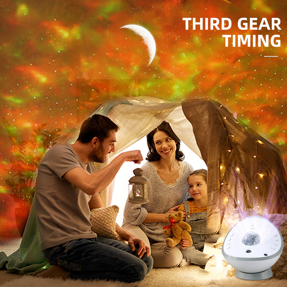 Moon & Aurora Projection Lamp with Bluetooth Speaker