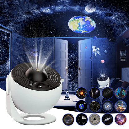 13-in-1 Galaxy Star Projector & Aurora Night Light