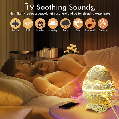 Dinosaur Egg Star Projector with Bluetooth Speaker & Remote