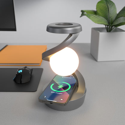 Floating RGB Moon Lamp with Wireless Charger