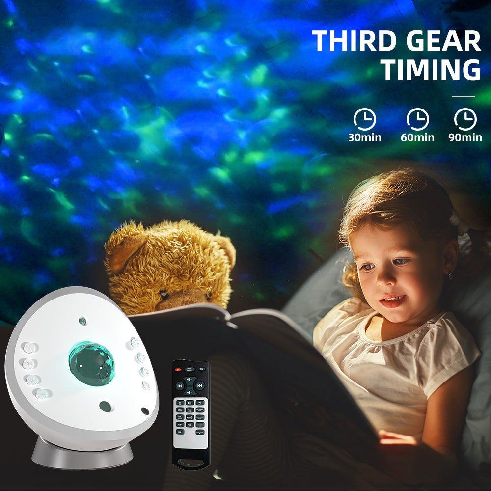 Moon & Aurora Projection Lamp with Bluetooth Speaker