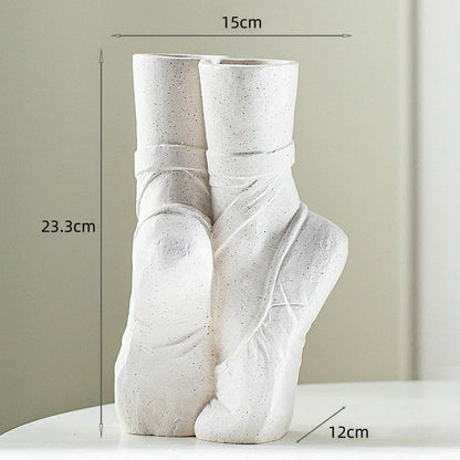Ballet Dancer Ceramic Sculpture Vase