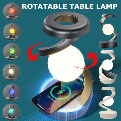 Floating RGB Moon Lamp with Wireless Charger