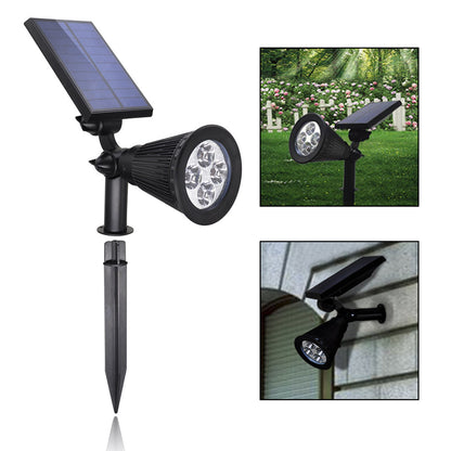 Solar Landscape Spotlight – 4 LED Plug-In | RGB Garden Light