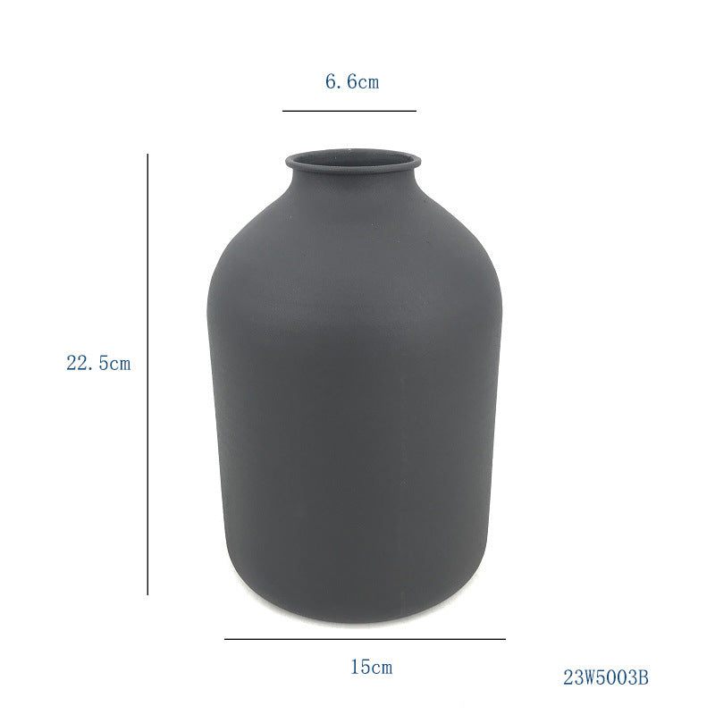 Matte Black Metal Vase – Dried Flowers, Weddings & Home Decor