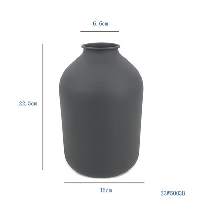 Matte Black Metal Vase – Dried Flowers, Weddings & Home Decor
