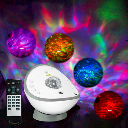 Moon & Aurora Projection Lamp with Bluetooth Speaker
