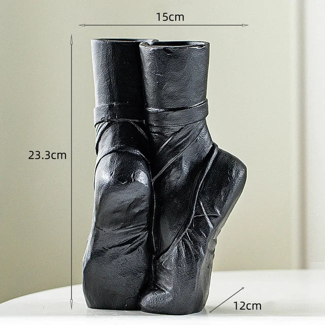 Ballet Dancer Ceramic Sculpture Vase