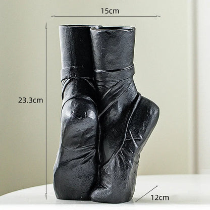 Ballet Dancer Ceramic Sculpture Vase