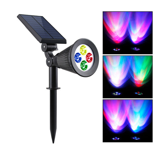 Solar Landscape Spotlight – 4 LED Plug-In | RGB Garden Light
