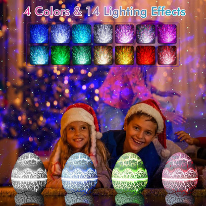 Dinosaur Egg Star Projector with Bluetooth Speaker & Remote