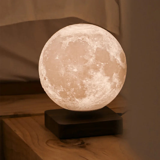 Magnetic Levitating Moon Lamp – 3D Printed | Floating LED Night Light