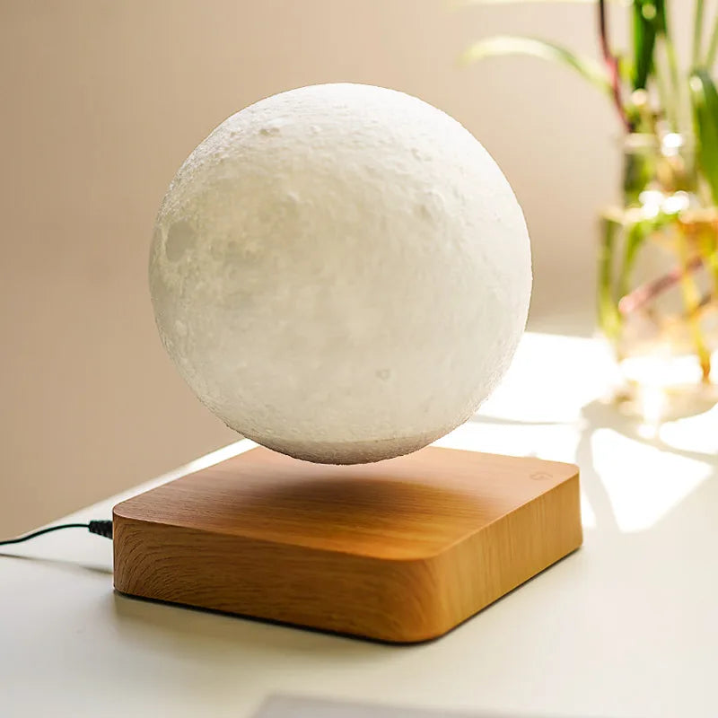 Magnetic Levitating Moon Lamp – 3D Printed | Floating LED Night Light