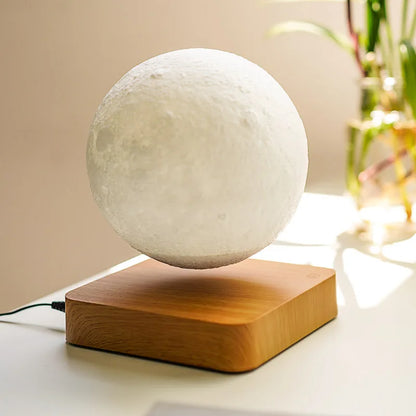 Magnetic Levitating Moon Lamp – 3D Printed | Floating LED Night Light