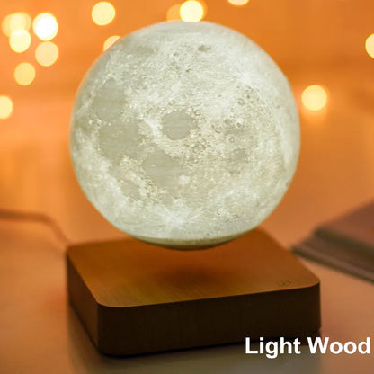 Magnetic Levitating Moon Lamp – 3D Printed | Floating LED Night Light