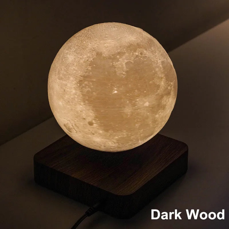 Magnetic Levitating Moon Lamp – 3D Printed | Floating LED Night Light